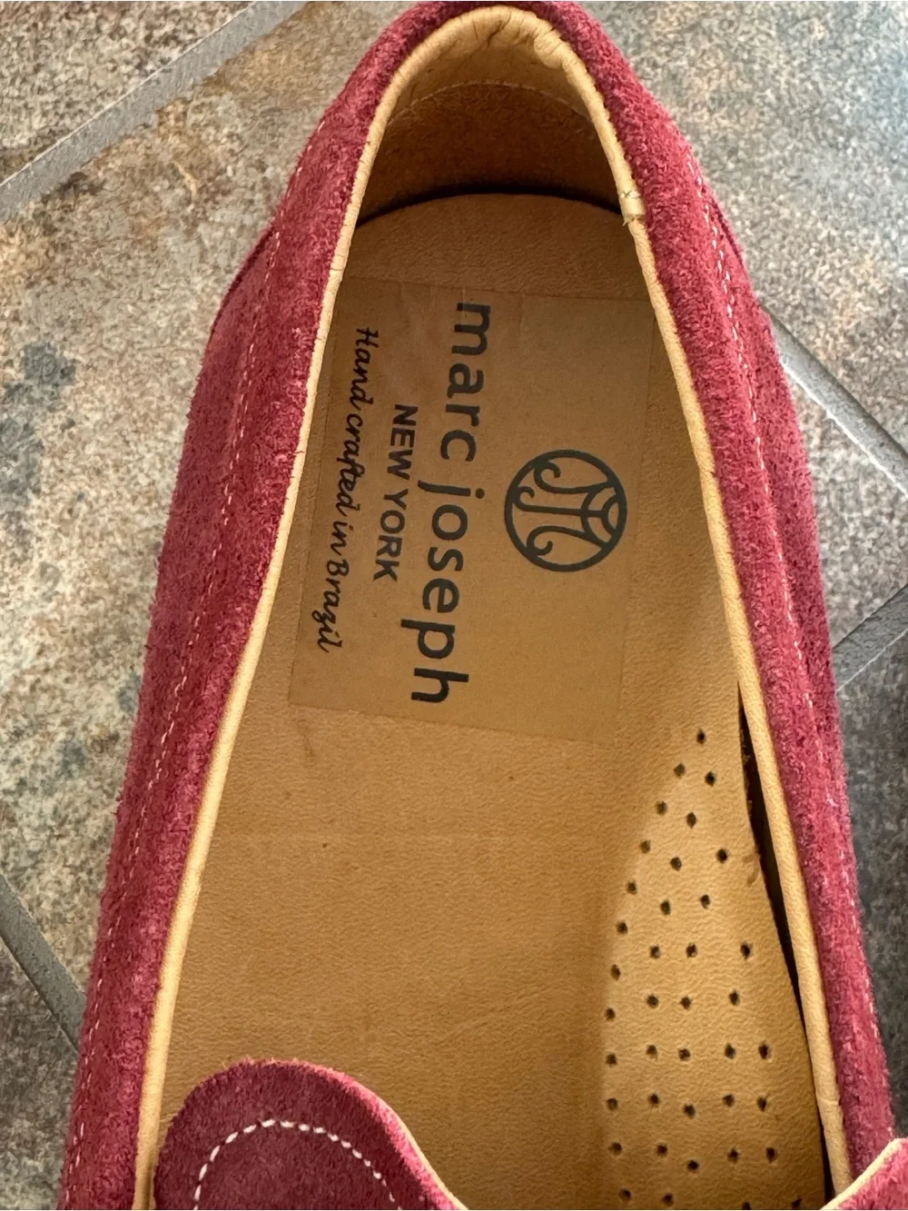New Marc Joseph New York Men’s Suede Tassel Loafers Red Size 11.5